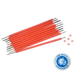 6003167 ELASTICO LIG.BENGALINHA ANTIMICROBIANO LARANJA CORAL MORELLI