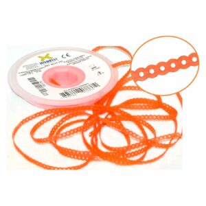 6005152 ELASTICO CORRENTE CURTO LARANJA CRISTAL 1,5M MORELLI
