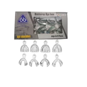 Jogo de Moldeira Lisa Inox - 8 Peças